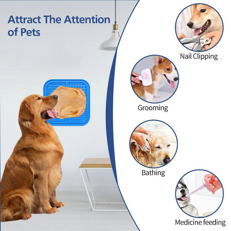 4-Texture Dog Lick Mat with Suction Cup | Calming Enrichment Mat for Dogs | Calmoroo