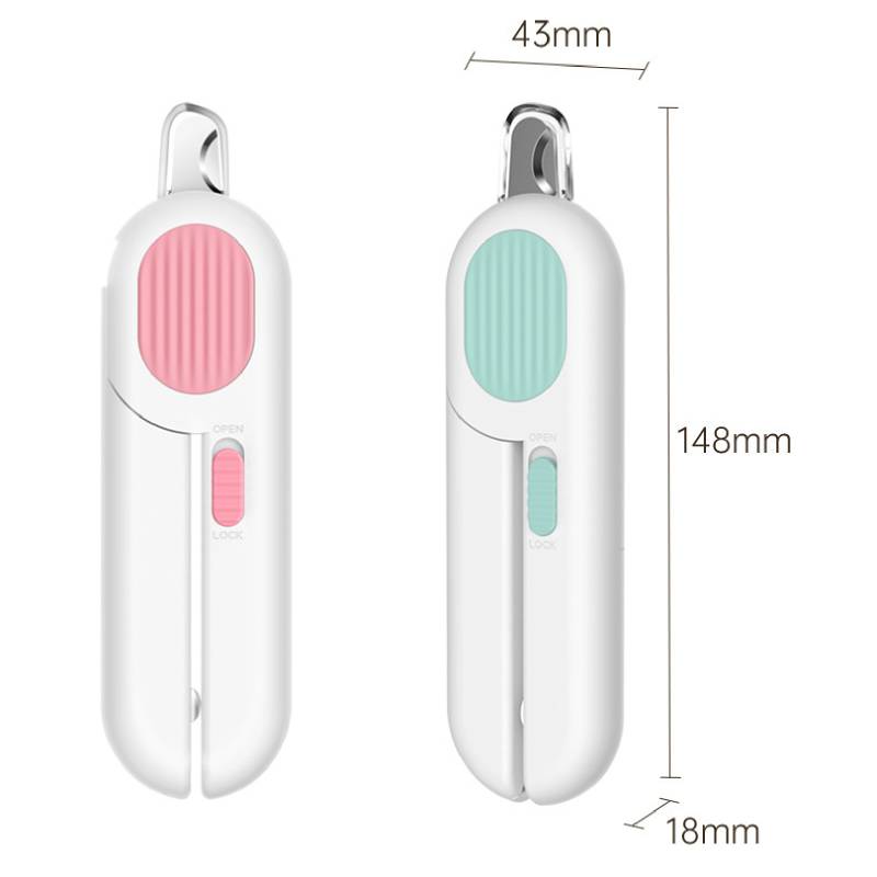 Pet Nail Clipper with LED Light | Cat & Dog Nail Trimmer with Safety Lock | Calmoroo