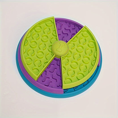 Interactive Puzzle Slow Feeder Dog Bowl | 3-Layer Spinning Enrichment Bowl | Calmoroo