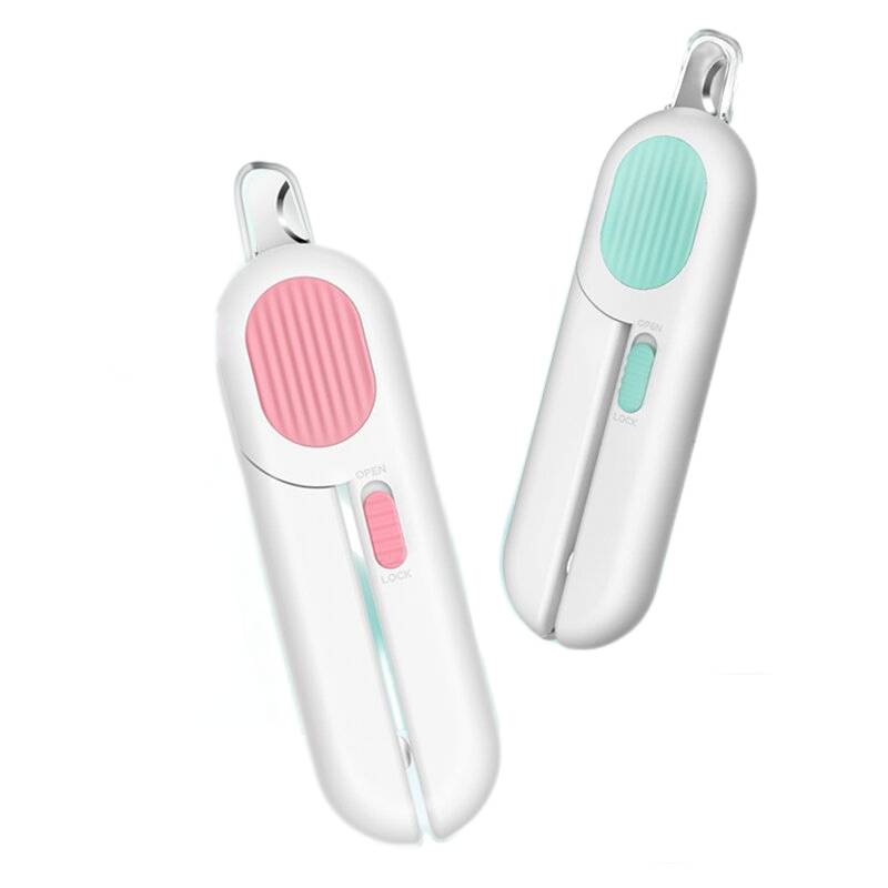 Pet Nail Clipper with LED Light | Cat & Dog Nail Trimmer with Safety Lock | Calmoroo
